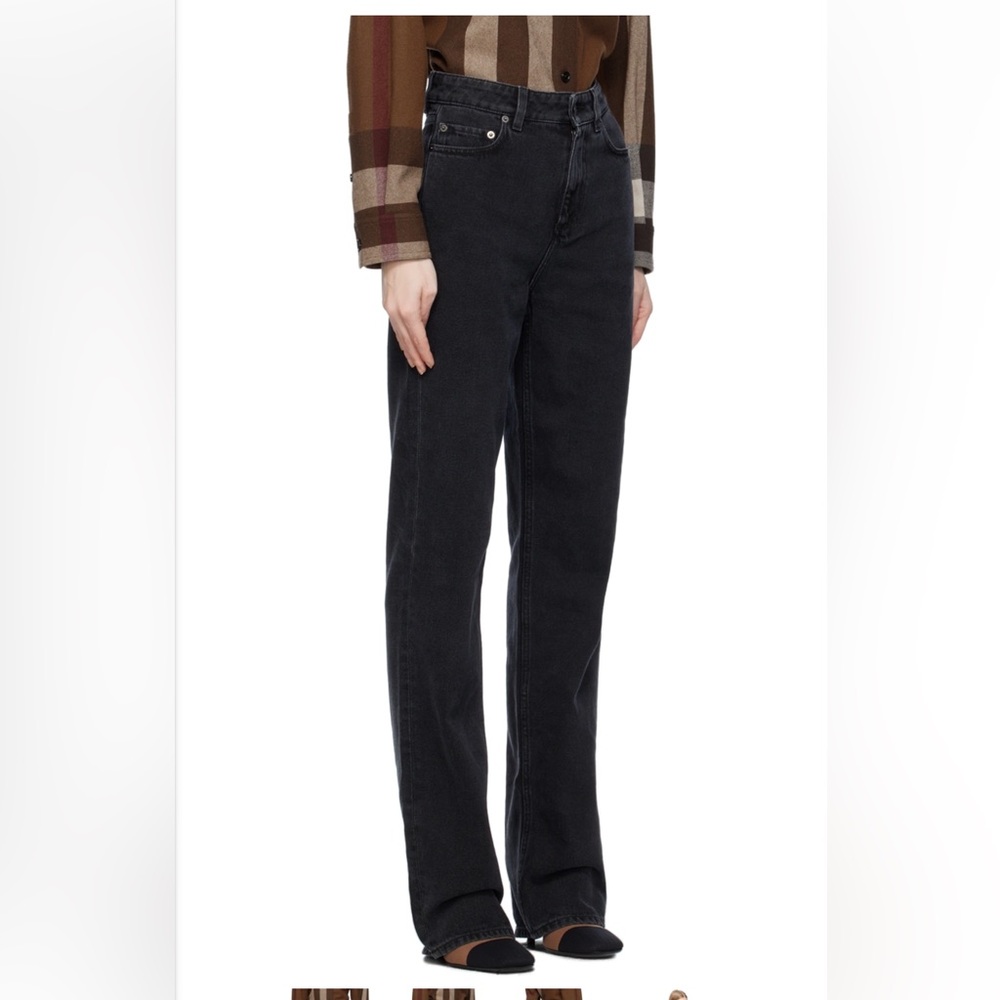 Black Straight-Leg Jeans burberry